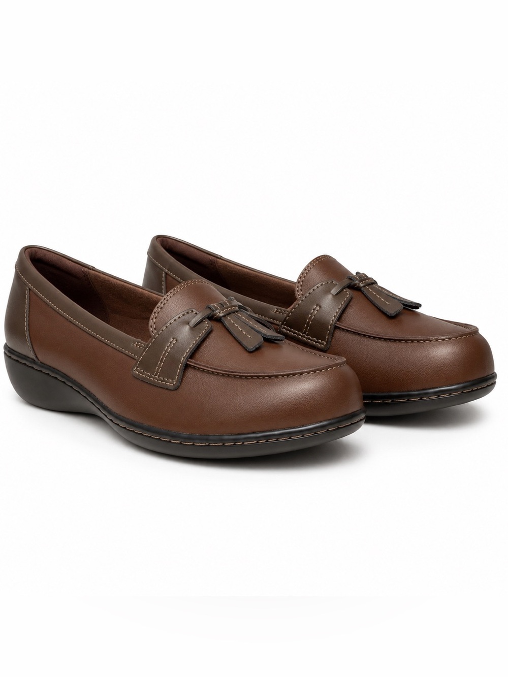 Clarks Ashland Bubble Brown Loafers Women’s 9 XW Extra Wide NIB